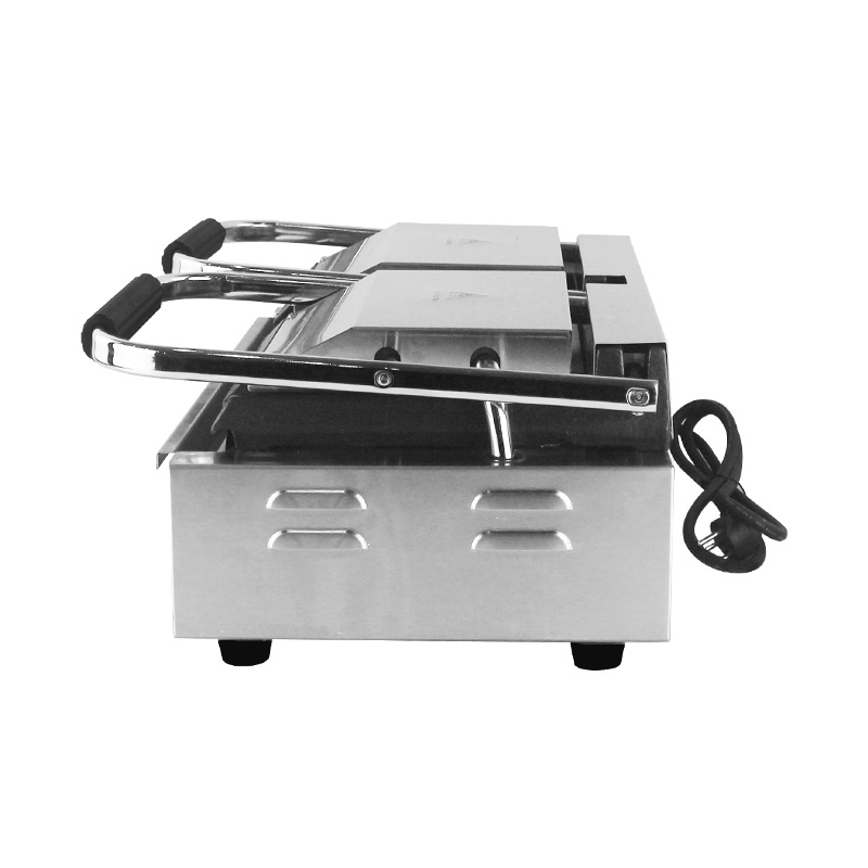 Stainless Steel Commercial Electric Double Plates Panini Grill Kitchen Machine